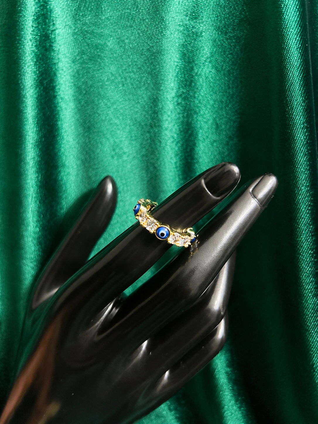 Gold Evil Eyes Ring