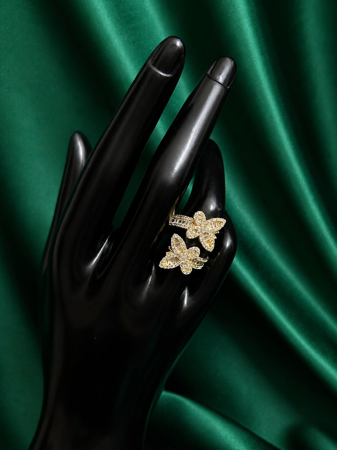 Baguette Butterflies Ring