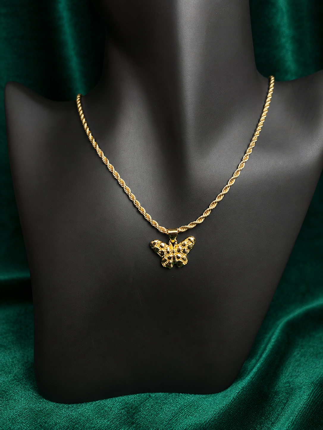 Nugget Butterfly Necklace