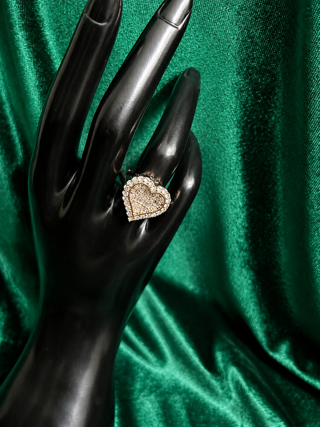 Baguette Diamond Heart Ring